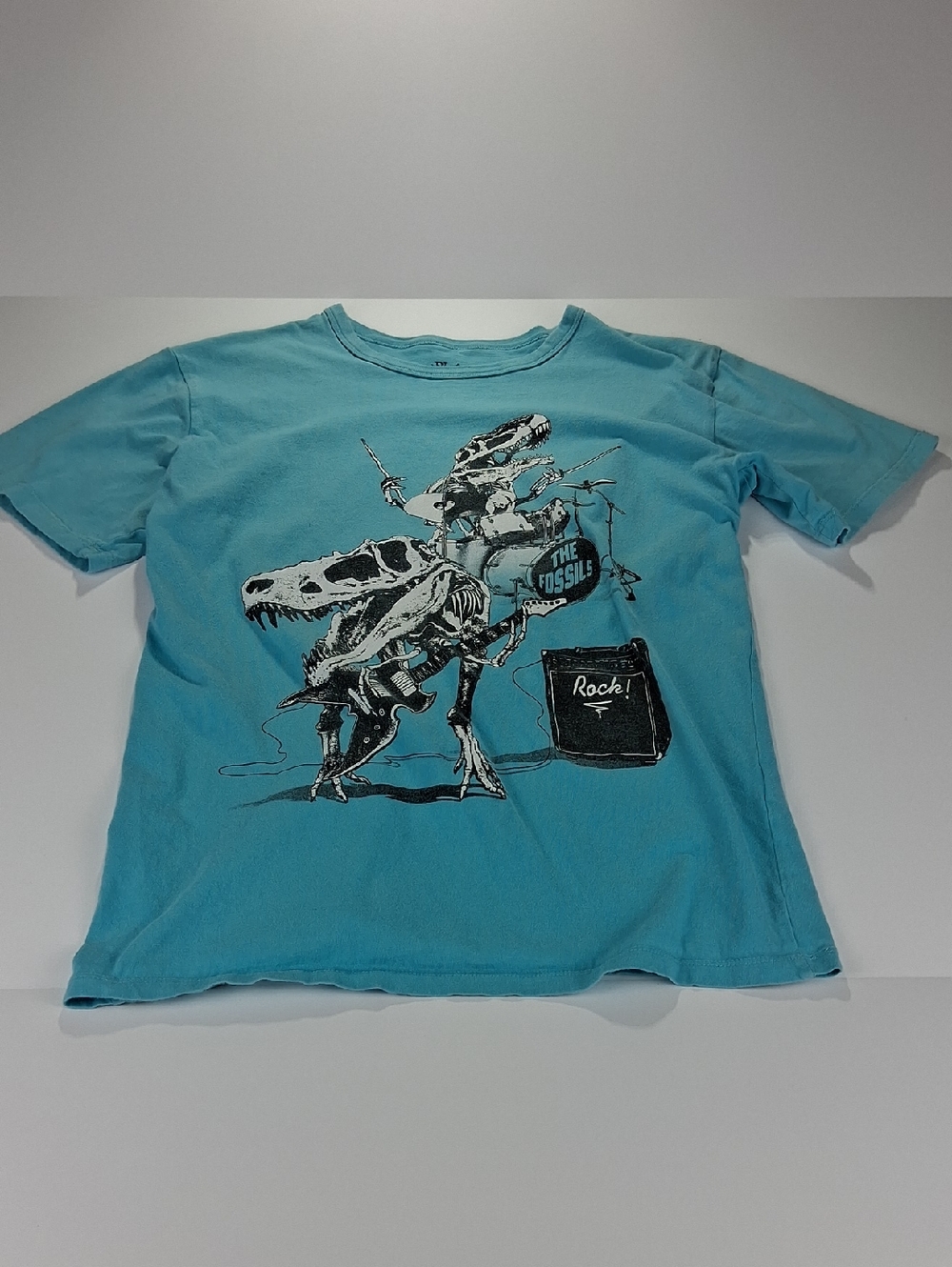 Boys Childrens Place Graphic Tee Shirt Size Extra Large XL (14) Dinosaur Band